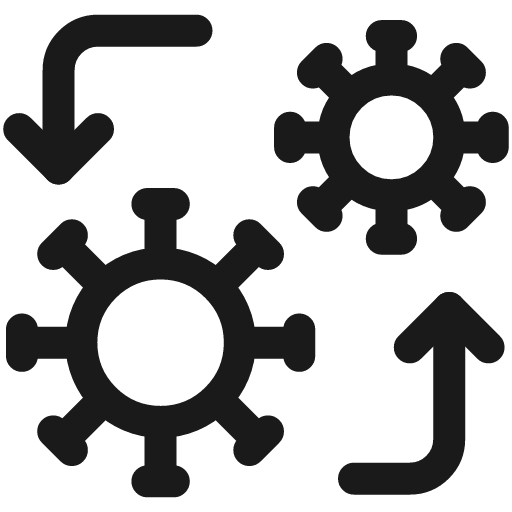 Mutation 2 icon, line style, from Covid Icons