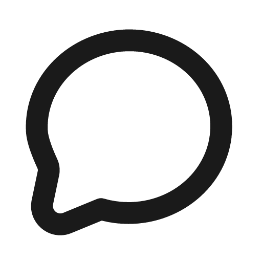 Chatbubble outline icon, outline style, from Cuida Icons