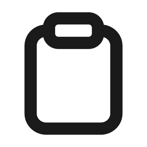 Clipboard outline icon, outline style, from Cuida Icons