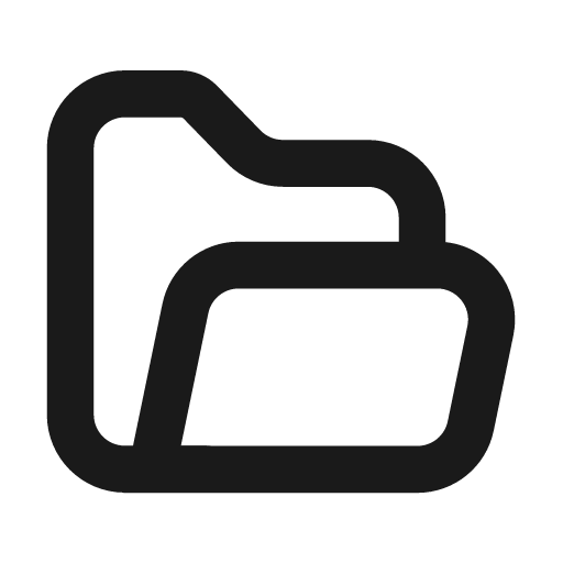 Folder open outline icon, outline style, from Cuida Icons