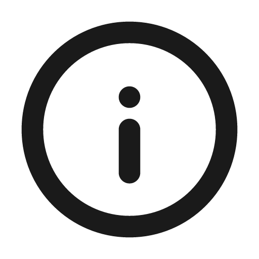 Info outline icon, outline style, from Cuida Icons