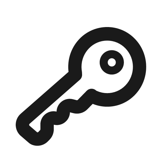 Key outline icon, outline style, from Cuida Icons