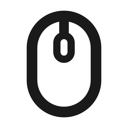 Mouse outline icon, outline style, from Cuida Icons