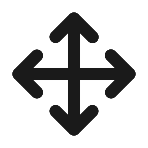 Move outline icon, outline style, from Cuida Icons