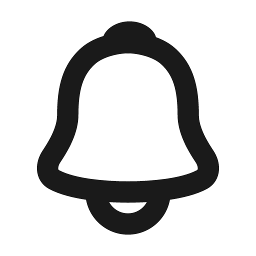 Notification bell outline icon, outline style, from Cuida Icons
