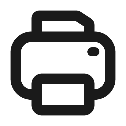 Printer outline icon, outline style, from Cuida Icons