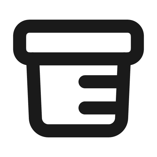 Sample container outline icon, outline style, from Cuida Icons