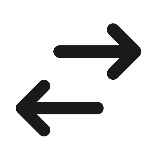 Swap horizontal arrows outline icon, outline style, from Cuida Icons