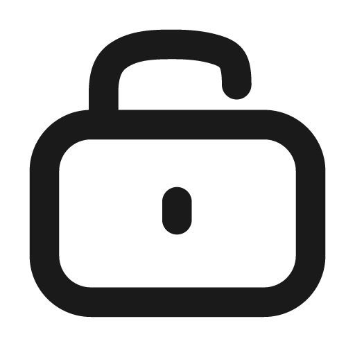 Unlock outline icon, outline style, from Cuida Icons