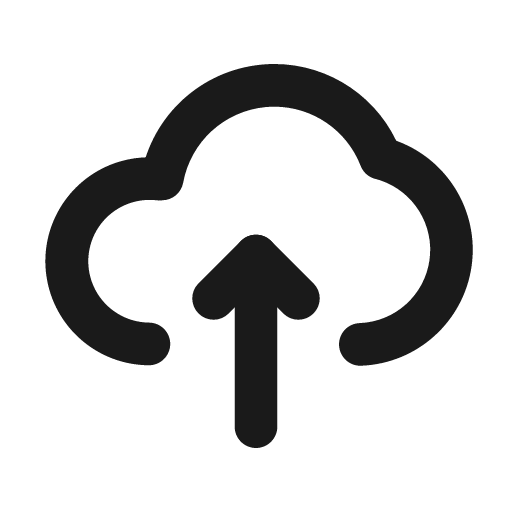 Upload cloud outline icon, outline style, from Cuida Icons