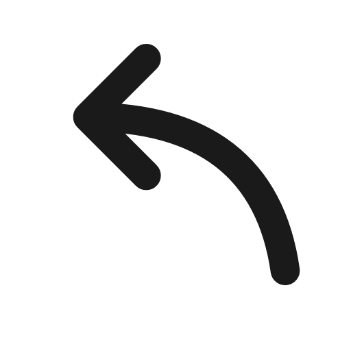 Arrow curve left icon, line style, from Drawico Icons