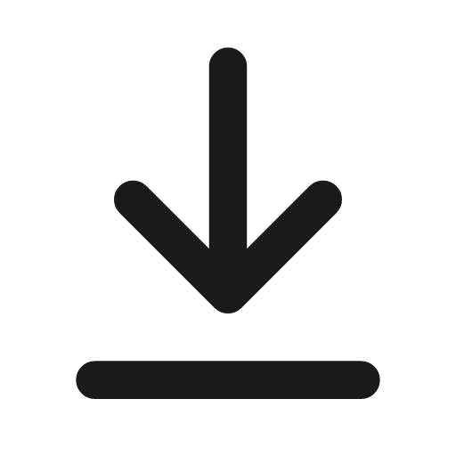 Arrow to bottom icon, line style, from Drawico Icons