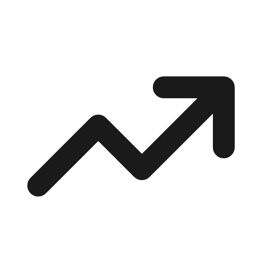 Arrow trend up icon, line style, from Drawico Icons