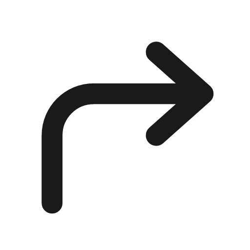Arrow turn right icon, line style, from Drawico Icons