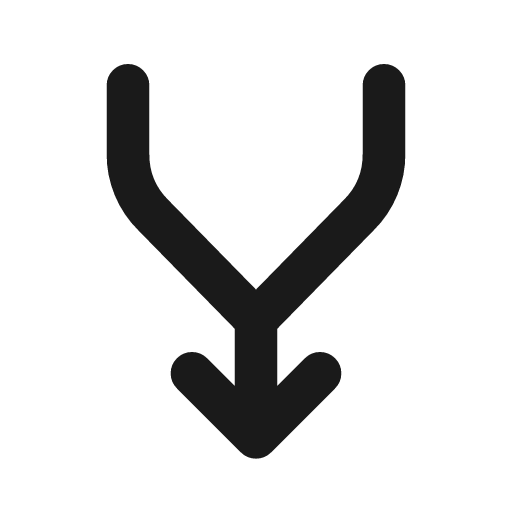 Arrows merge icon, line style, from Drawico Icons