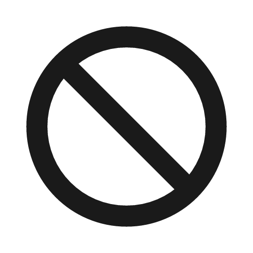Ban icon, line style, from Drawico Icons