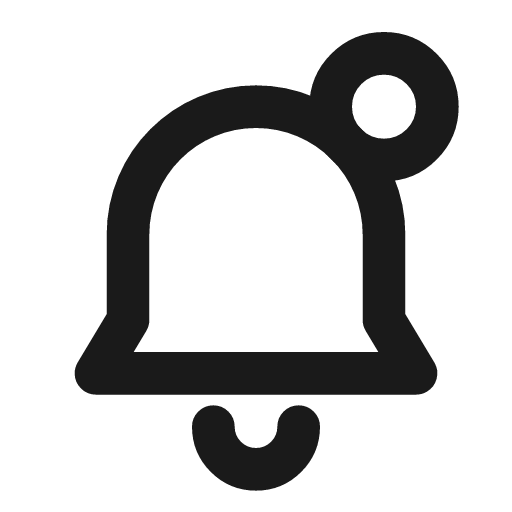 Bell dot icon, line style, from Drawico Icons