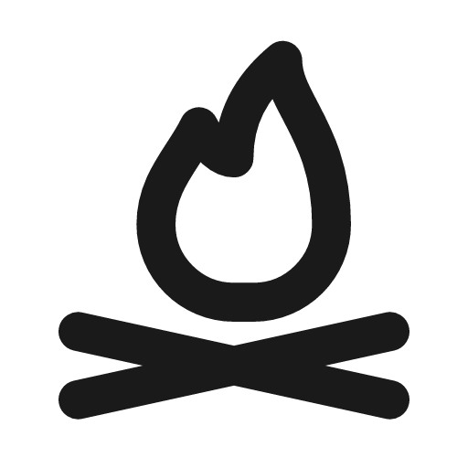 Bonfire icon, line style, from Drawico Icons
