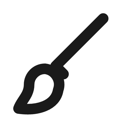 Brush icon, line style, from Drawico Icons