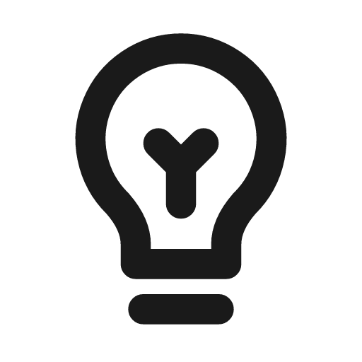 Bulb icon, line style, from Drawico Icons