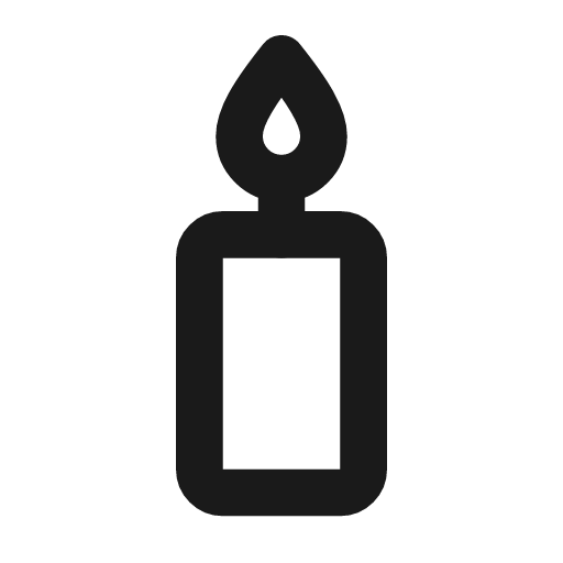 Candle icon, line style, from Drawico Icons