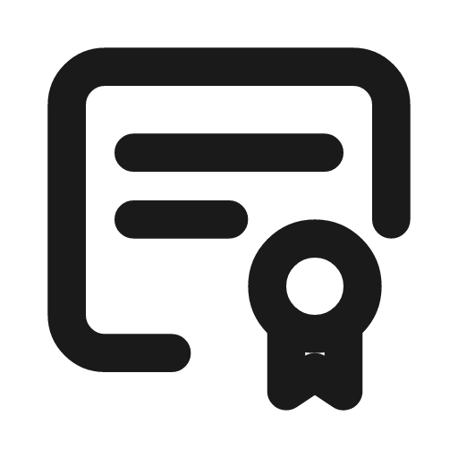 Certificate icon, line style, from Drawico Icons