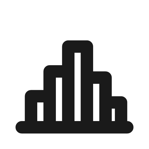 Chart histogram icon, line style, from Drawico Icons