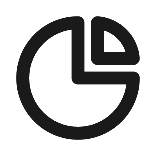 Chart pie icon, line style, from Drawico Icons