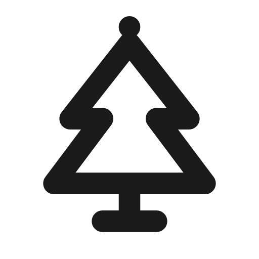Christmas tree icon, line style, from Drawico Icons