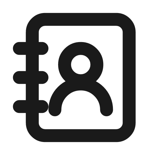 Contacts icon, line style, from Drawico Icons