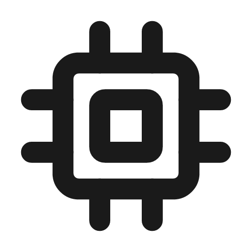 Cpu icon, line style, from Drawico Icons