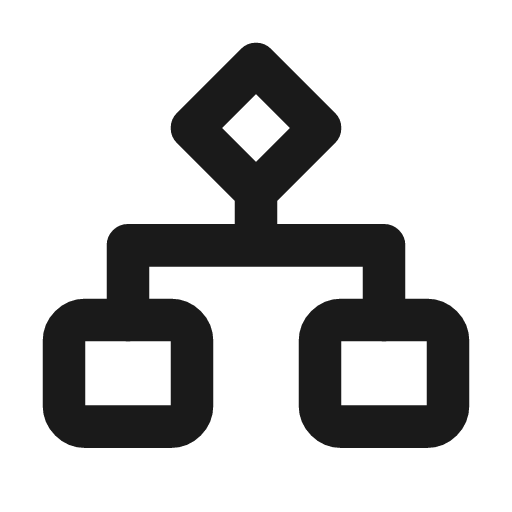 Decision tree icon, line style, from Drawico Icons