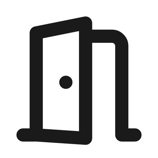 Door open icon, line style, from Drawico Icons