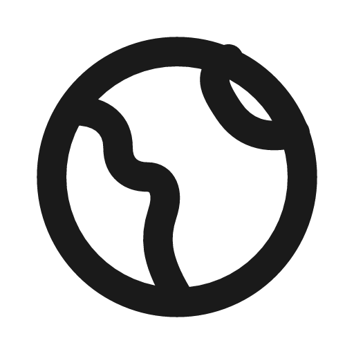 Earth icon, line style, from Drawico Icons