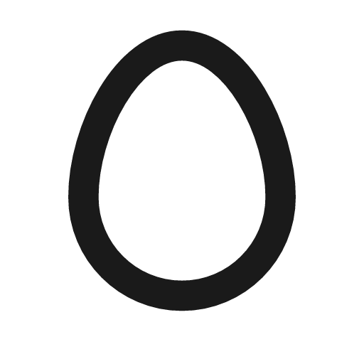 Egg icon, line style, from Drawico Icons