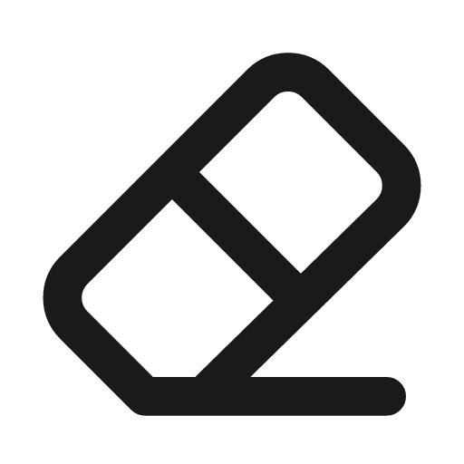 Eraser icon, line style, from Drawico Icons