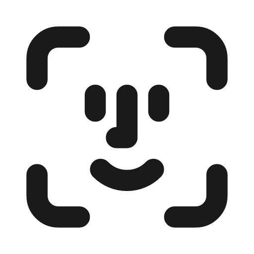 Face id icon, line style, from Drawico Icons