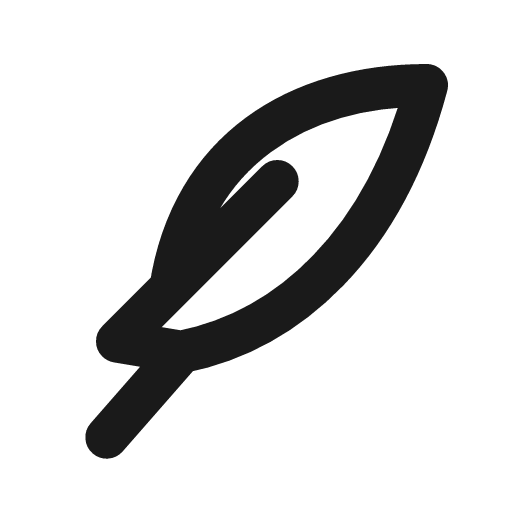 Feather icon, line style, from Drawico Icons