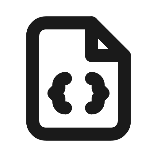 File json icon, line style, from Drawico Icons