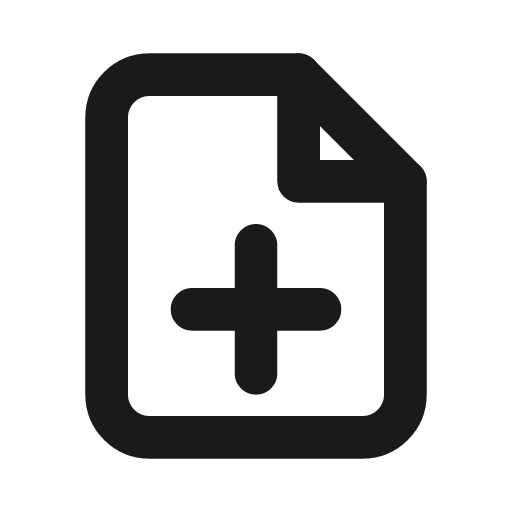 File plus icon, line style, from Drawico Icons