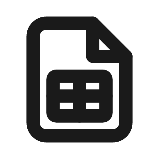 File spreadsheet icon, line style, from Drawico Icons