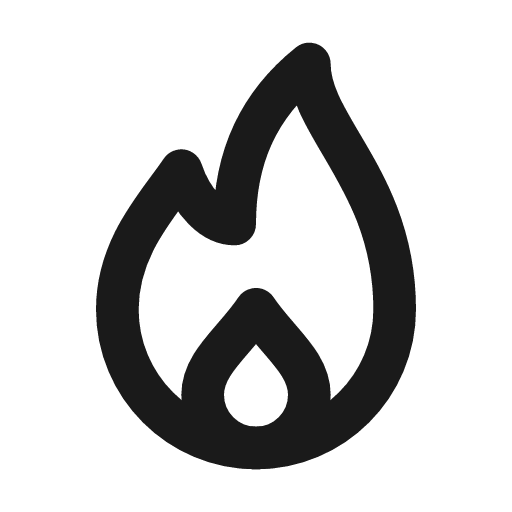 Fire icon, line style, from Drawico Icons