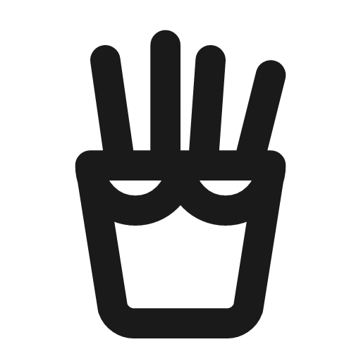 French fries icon, line style, from Drawico Icons