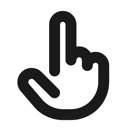 Hand point icon, line style, from Drawico Icons
