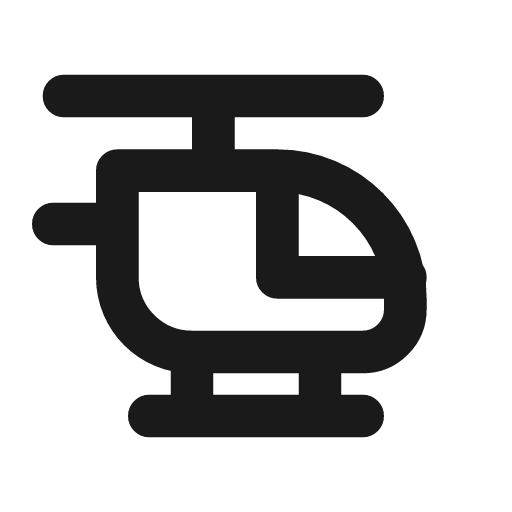 Helicopter icon, line style, from Drawico Icons