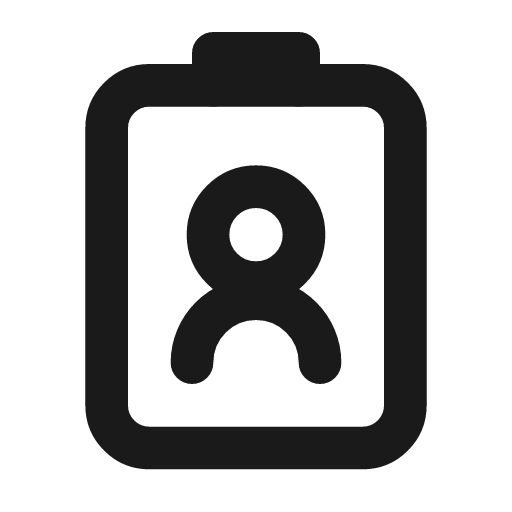 Id badge icon, line style, from Drawico Icons