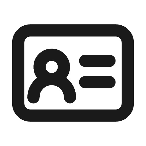 Id card icon, line style, from Drawico Icons