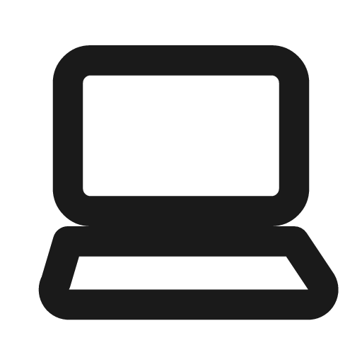 Laptop icon, line style, from Drawico Icons