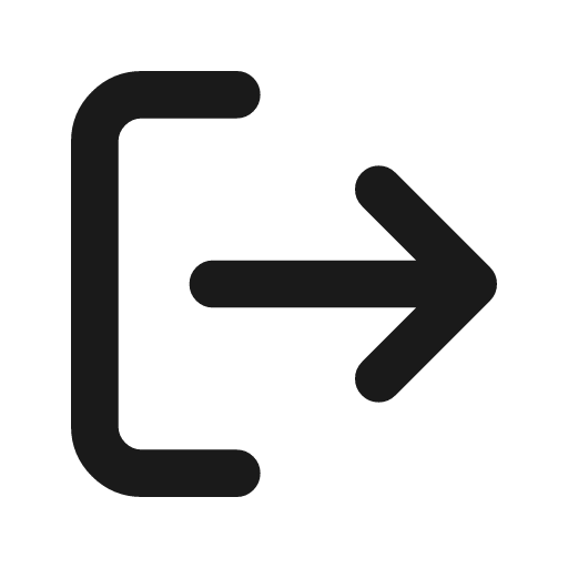 Log out icon, line style, from Drawico Icons