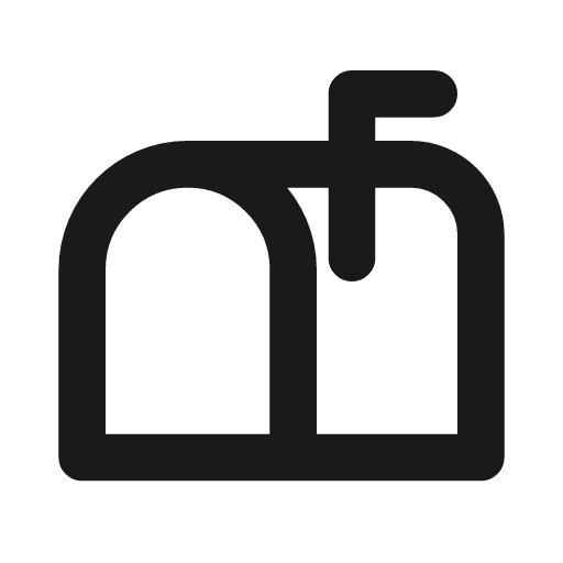 Mailbox icon, line style, from Drawico Icons